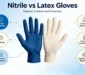 Nitrile vs Latex gloves comparison infographic