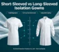 short sleeved vs long sleeved isolation gown