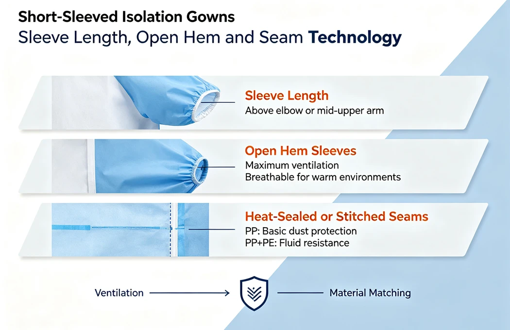 Short-Sleeved Isolation Gowns