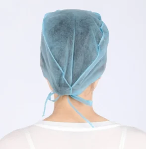 SMS cleanroom surgical cap back tie view