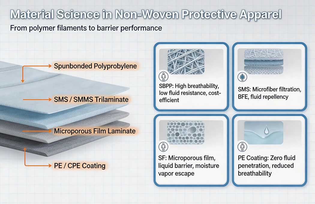 Material Science in Non-Woven Protective Apparel