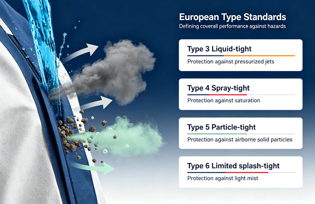 European Type Standards Defining coverall performance against hazards
