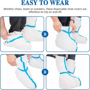 Steps to wear Microporous Disposable Boot Covers.