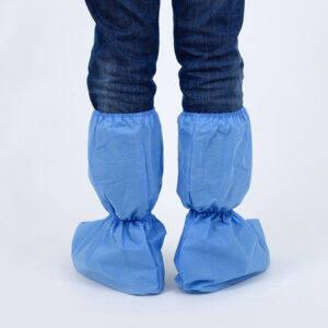 Blue Disposable PP Boot Covers Back View