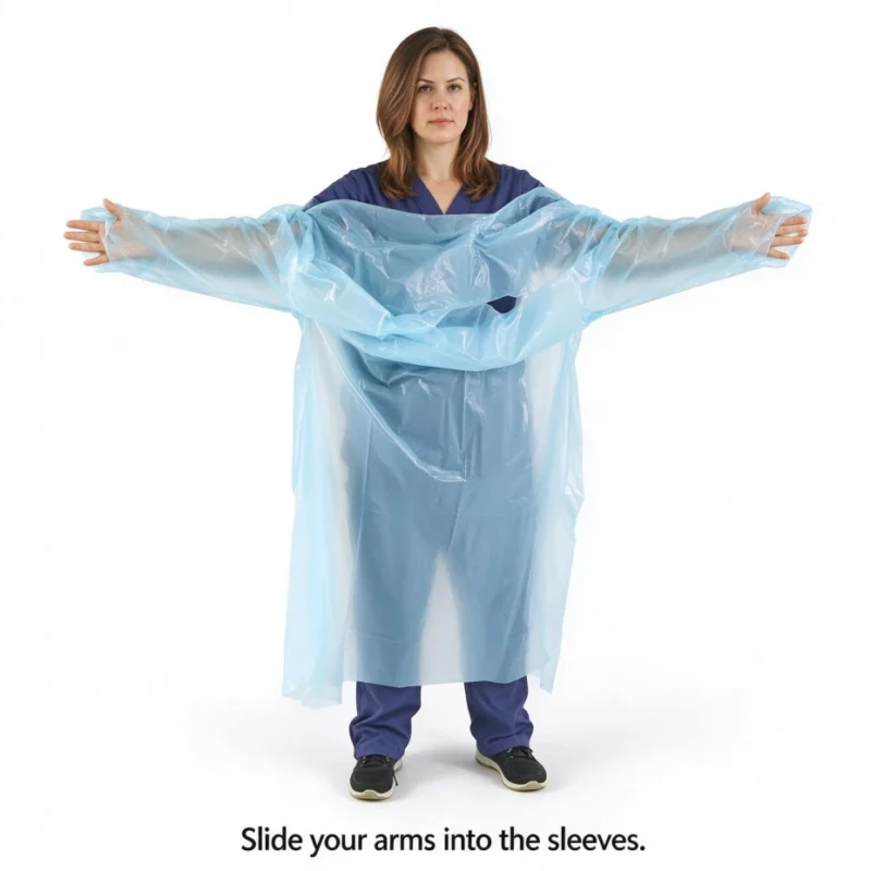 Wearing Step 1:Slide your arms into the sleeves.