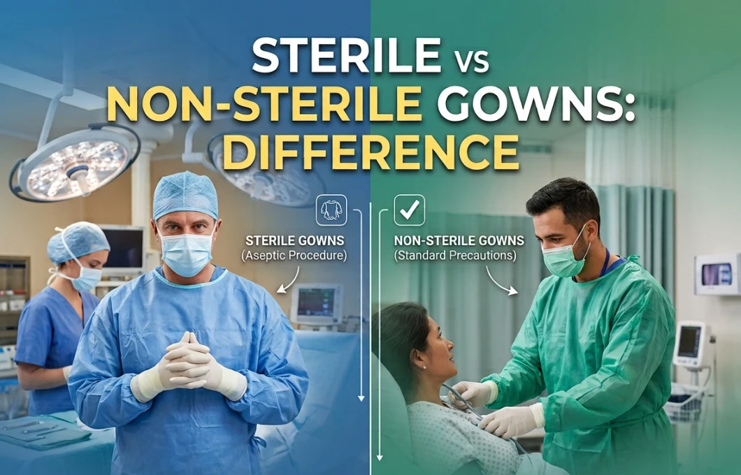 sterile vs non sterile gown